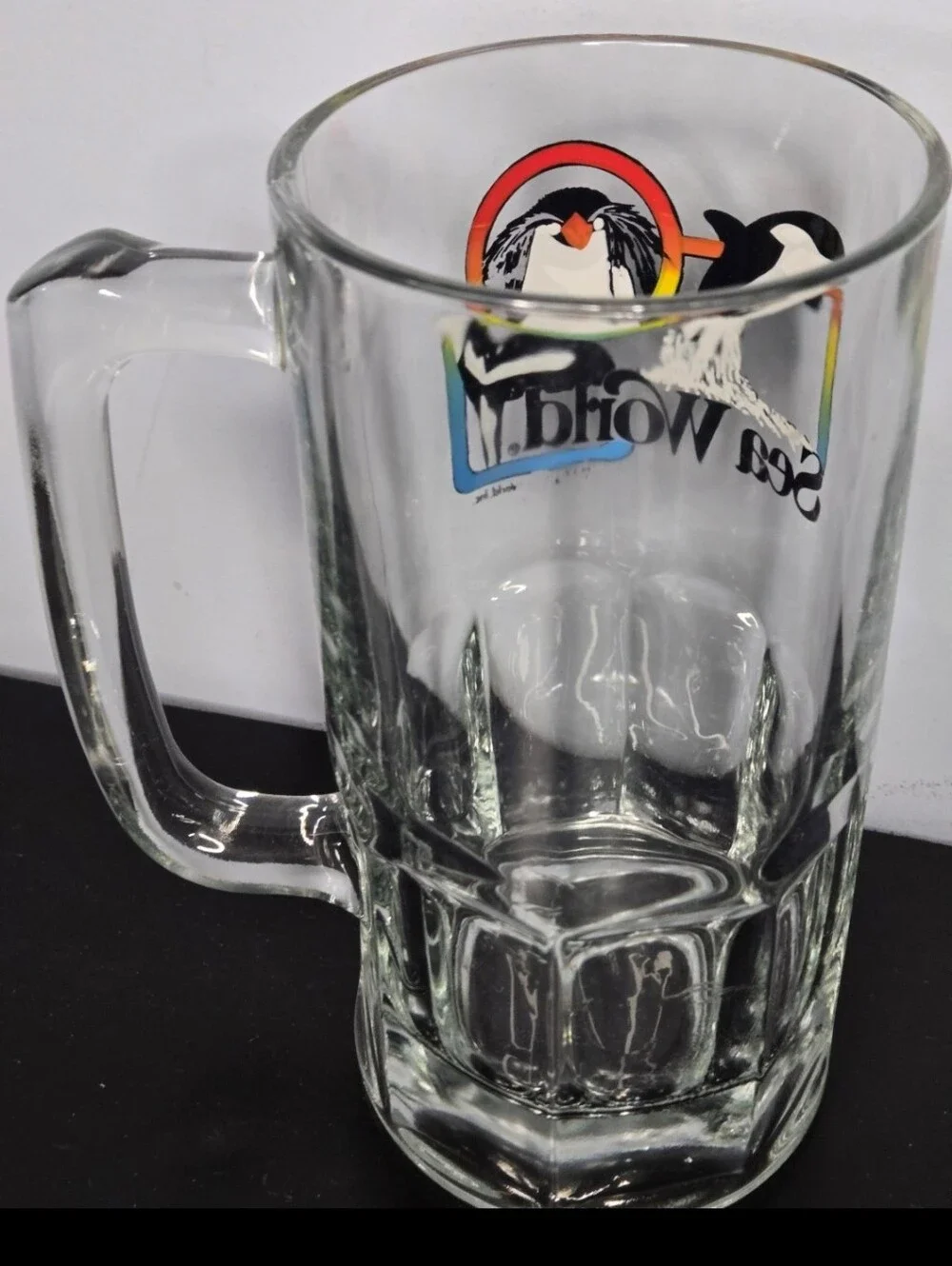 Vintage 1986 Sea World Beer Stein) Mug Humungous 3LB